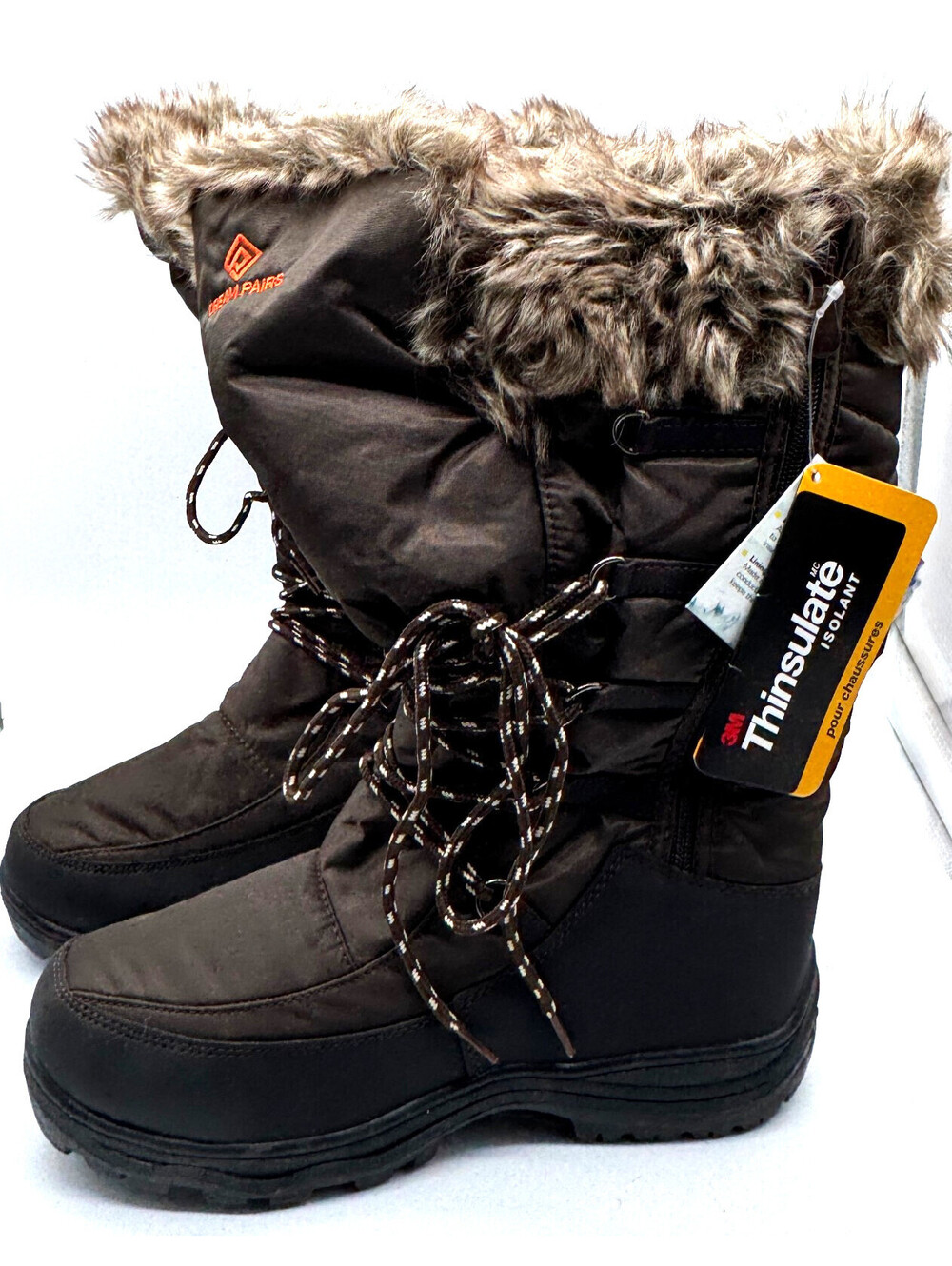 Dream Pairs GOOSE Women Snow Boots Size 9 Brown 3M Thinsulate Faux Fur NWT